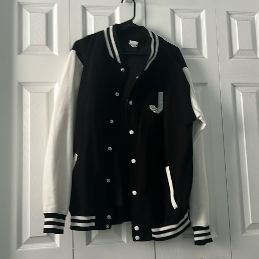 Bedazzled J Varsity Jacket